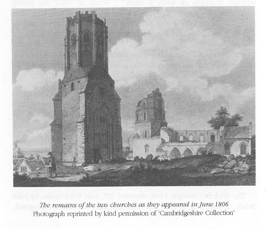 Remains of the two churches as they appeared in June 1806